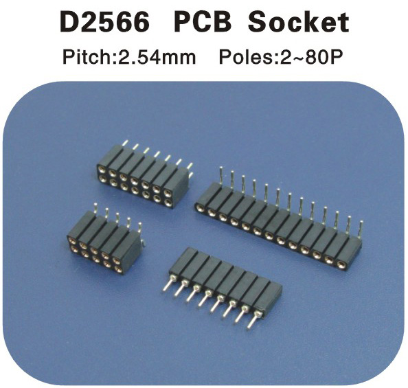 PCB Socket 2.54圆孔排母 D2566