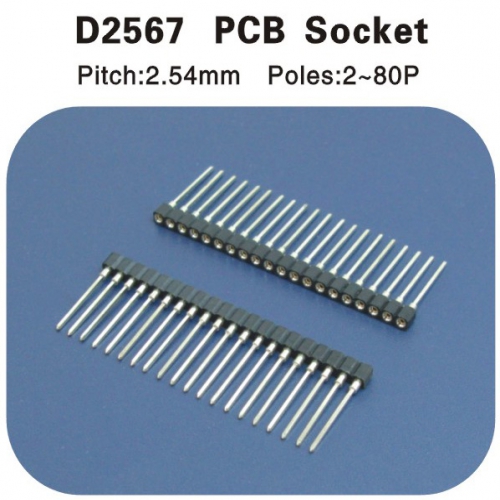  PCB Socket 2.54圆孔排母 D2567